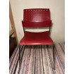 Οffice chair inox red plastic